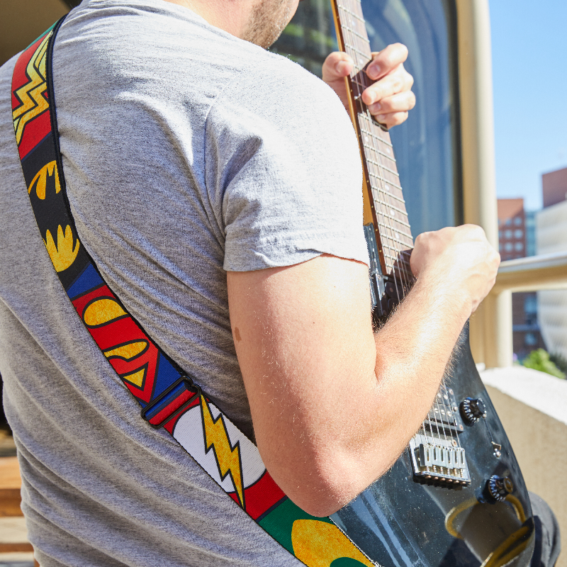 Sangle De Guitare Buckle-Down Avec Studs - Modèle USA Qualité Premium