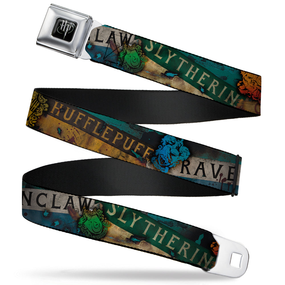 Harry Potter Logo Full Color Black/White Seatbelt Belt  display picture 2