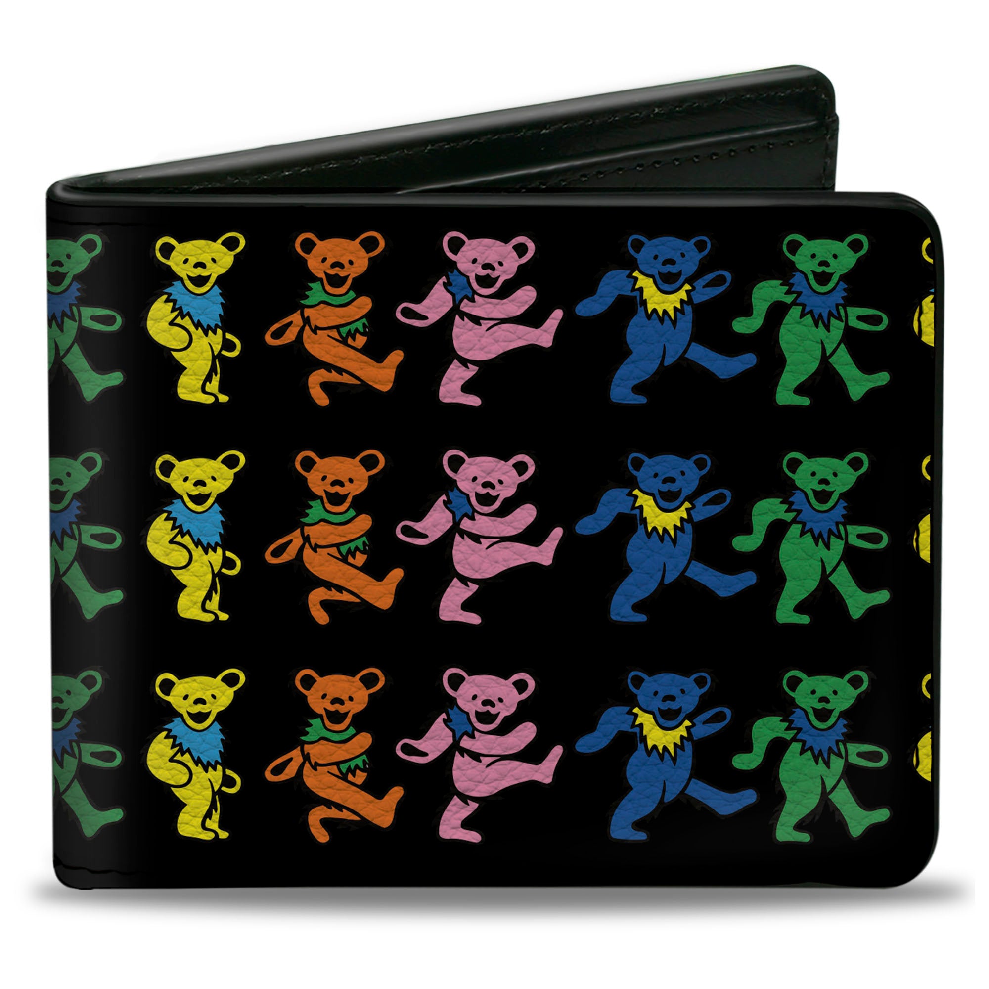 Buckle-Down Grateful Dead Dancing Bears Men's Bifold Wallet - Vegan Leather, 5 Card Slots & ID Window - View #2