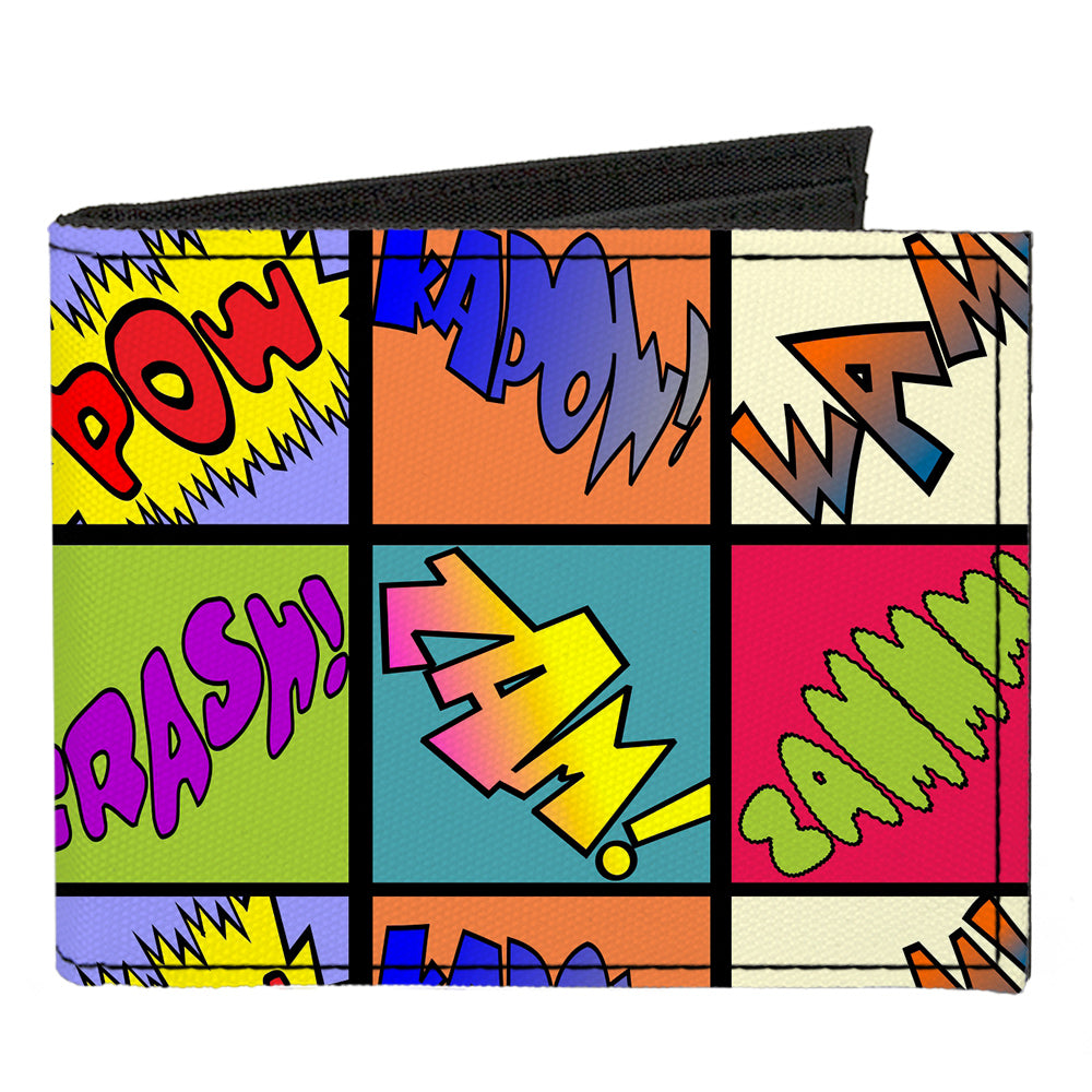 Canvas Bi-Fold Wallet - Sound Effect Checkers Multi Color – Buckle-Down