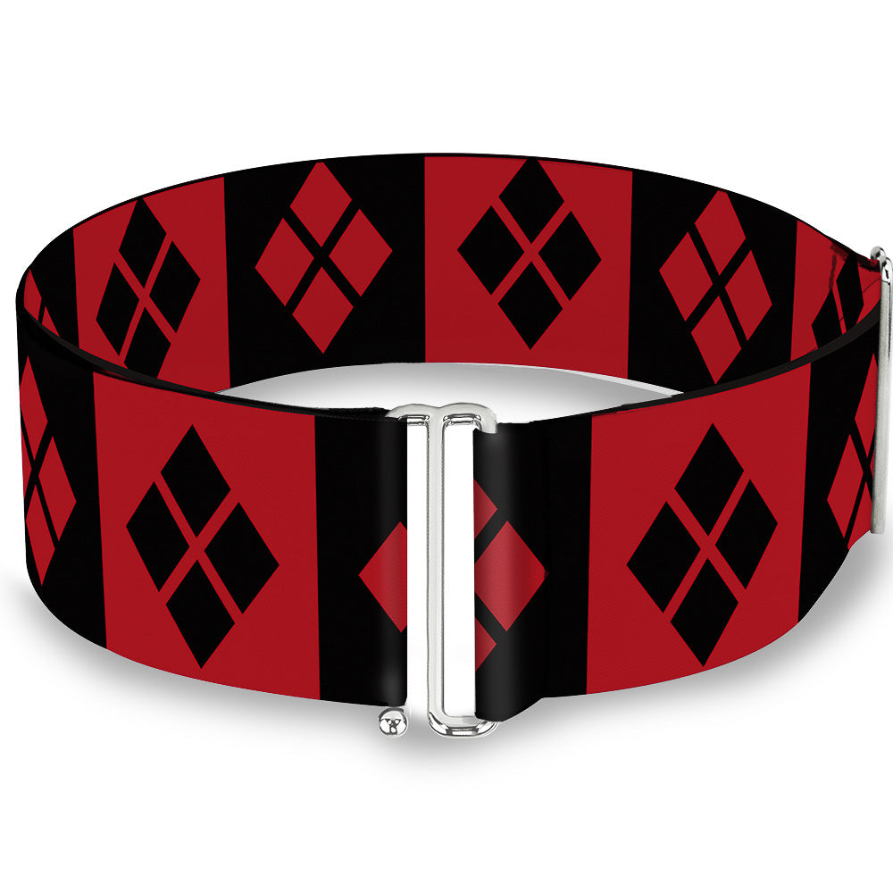 Cinch Waist Belt - Harley Quinn Diamond Blocks Red Black  display picture 3