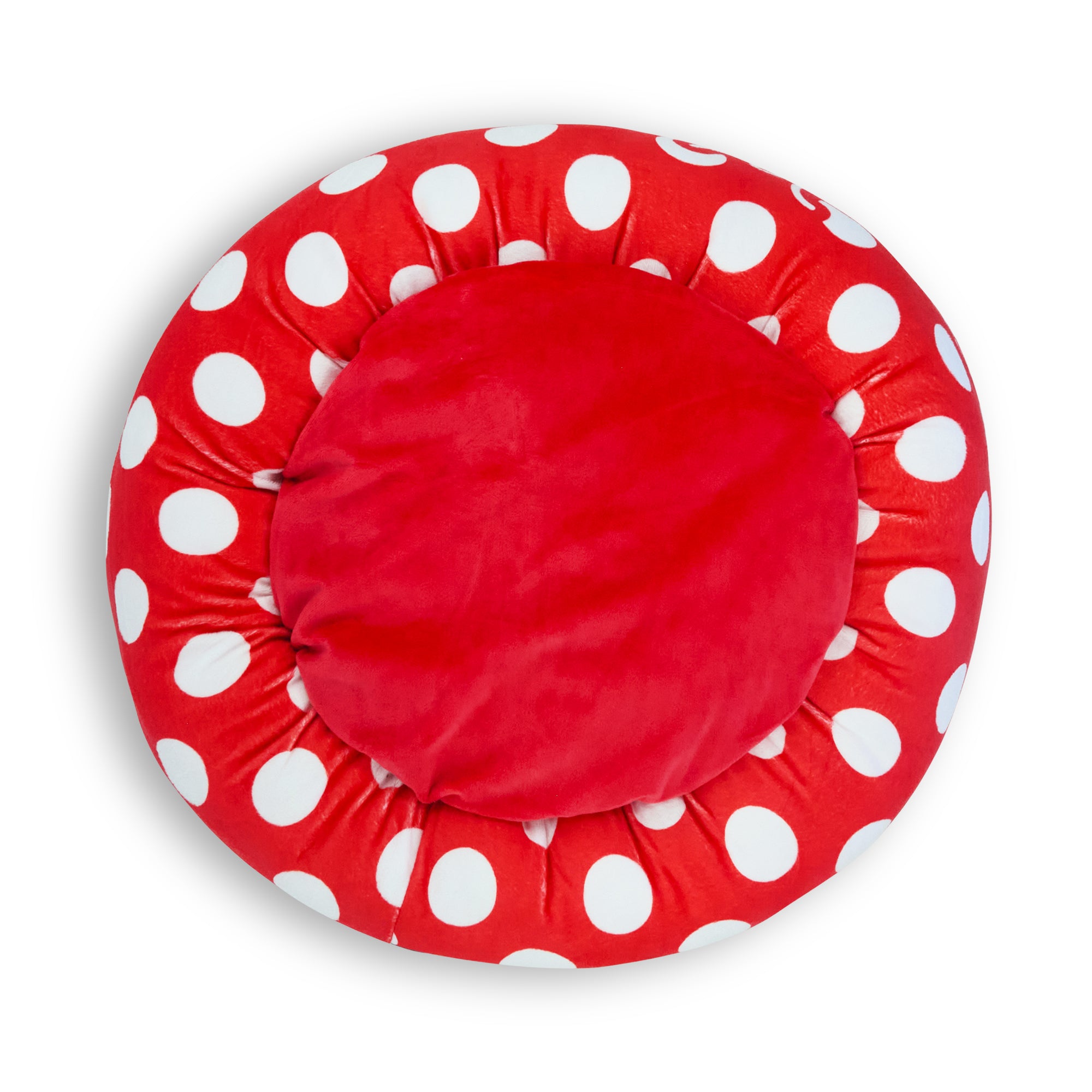 Donut Pet Bed - MINNIE MOUSE Script and Polka Dot Red/White Pet Beds Disney