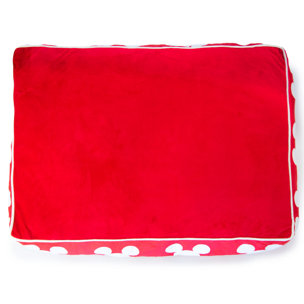Rectangle Pet Bed - Mickey Mouse Ears Icon Red/White Pet Beds Disney
