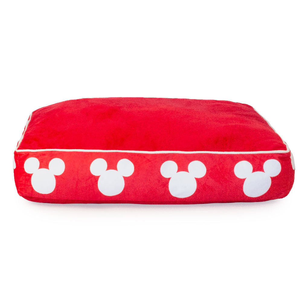 Rectangle Pet Bed - Mickey Mouse Ears Icon Red/White