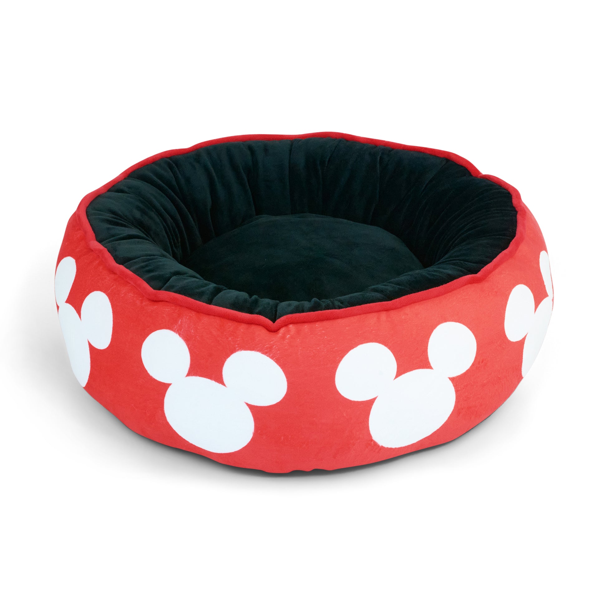 Donut Pet Bed - Mickey Mouse Ears Icon Red/White Pet Beds Disney