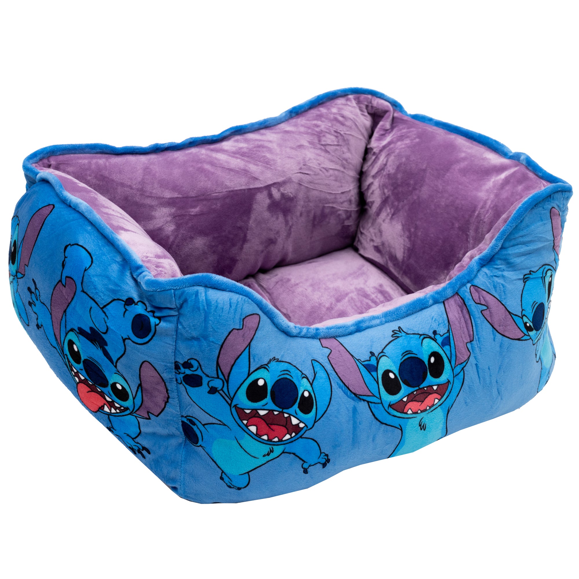 Cuddler Pet Bed - Stitch Poses Blue Pet Beds Disney