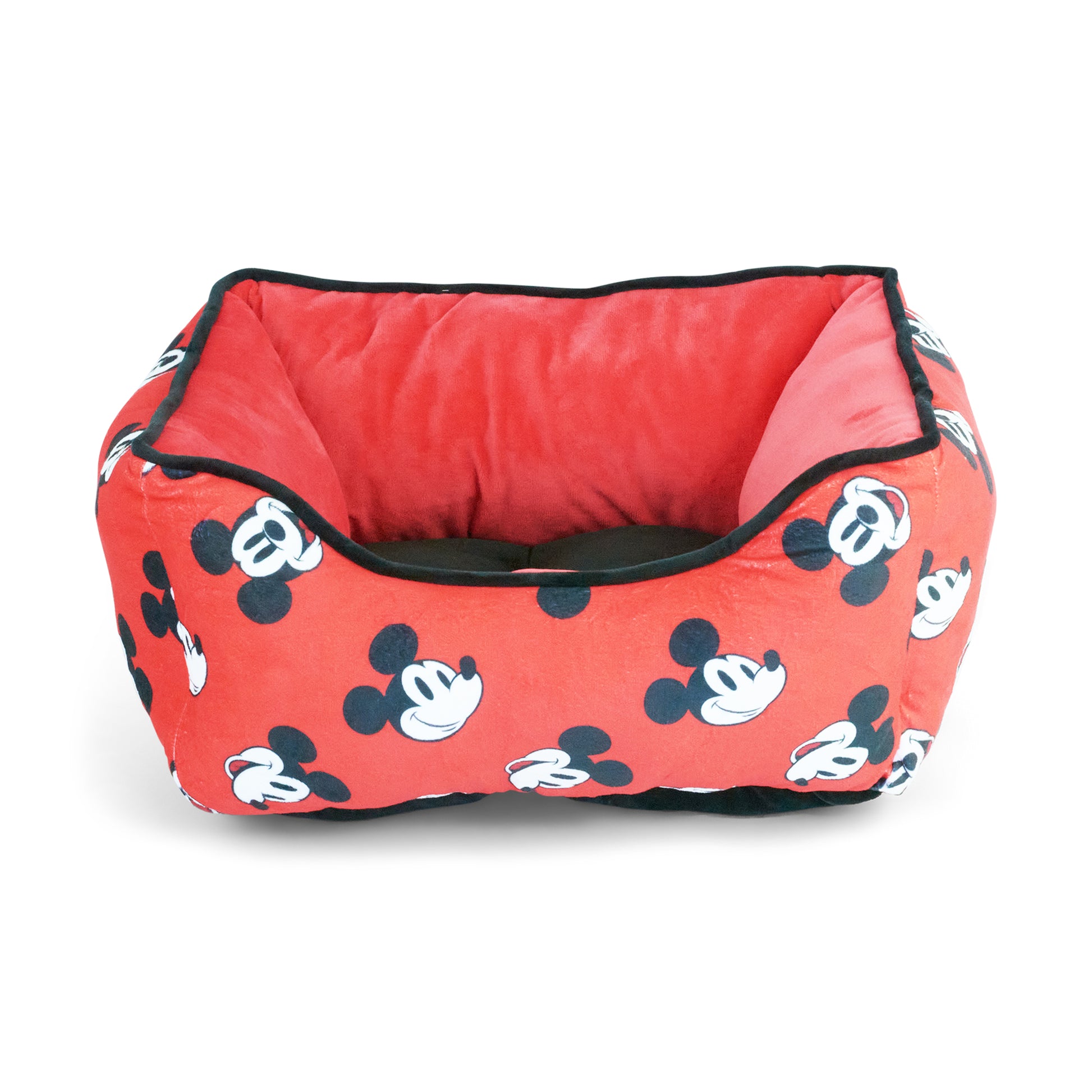 Cuddler Pet Bed - Mickey Mouse Expressions Scattered Red Pet Beds Disney