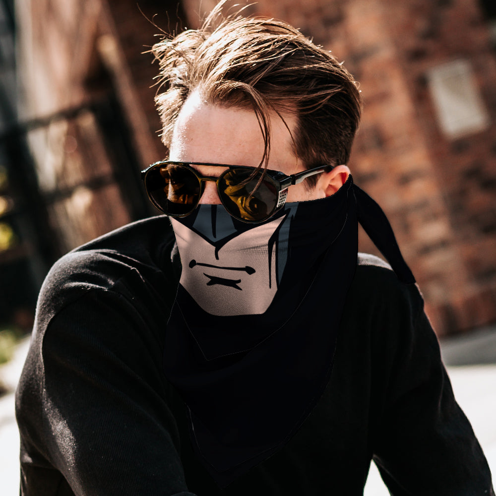 Bandana - Batman Face Centered Black Bandanas DC Comics