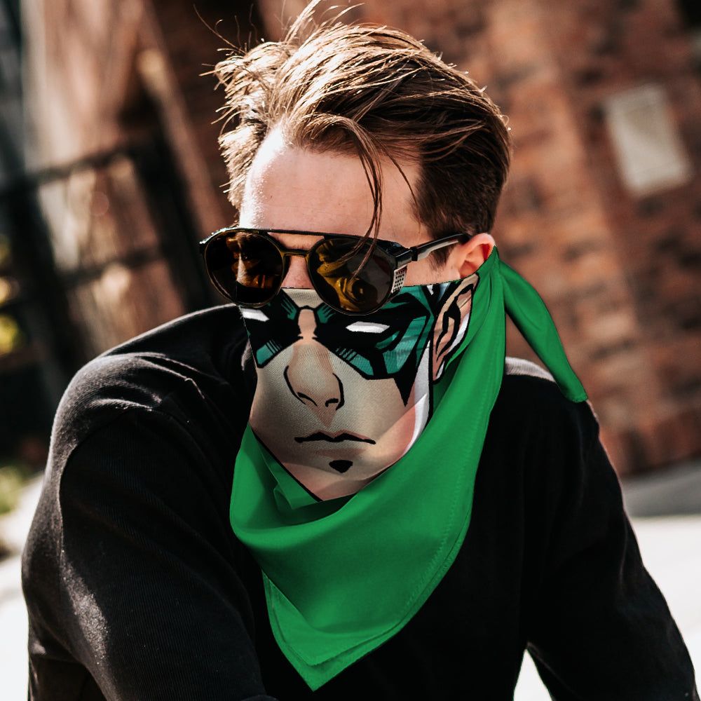 Bandana - Robin Face Centered Green Bandanas DC Comics