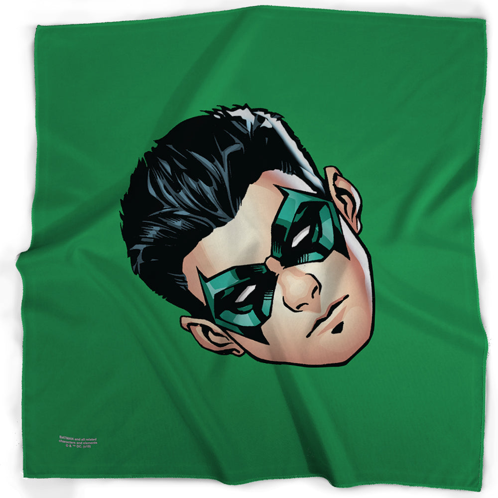 Bandana - Robin Face Centered Green Bandanas DC Comics
