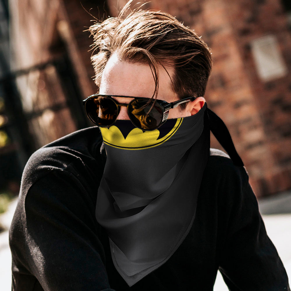 Bandana - Batman Logo Centered Black/Yellow Bandanas DC Comics