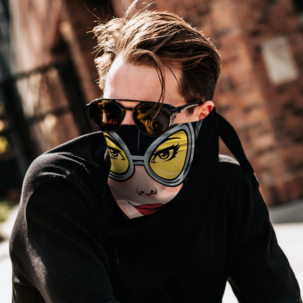 Bandana - Catwoman Yellow Goggles Face Black Bandanas DC Comics