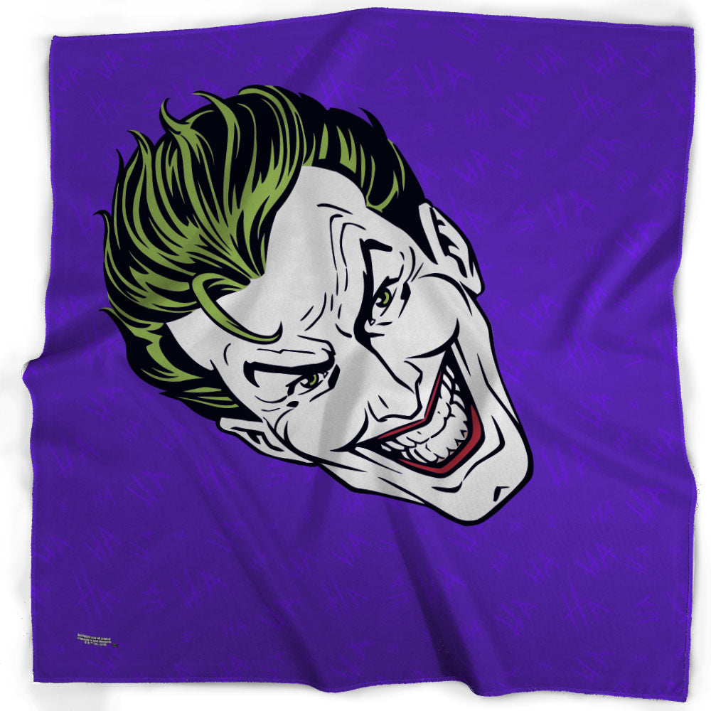 Bandana - Joker Full Face Smile Purple Bandanas DC Comics