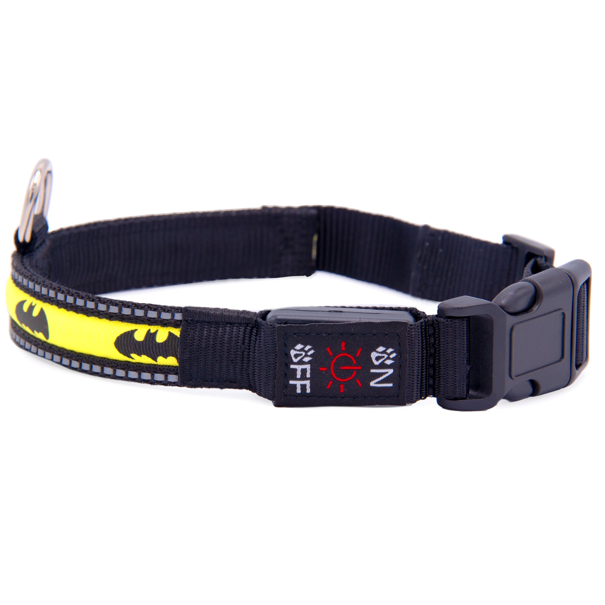 DC Comics Collar, Light Up, Batman Bat Logo Light Up Dog Collars DC Comics   