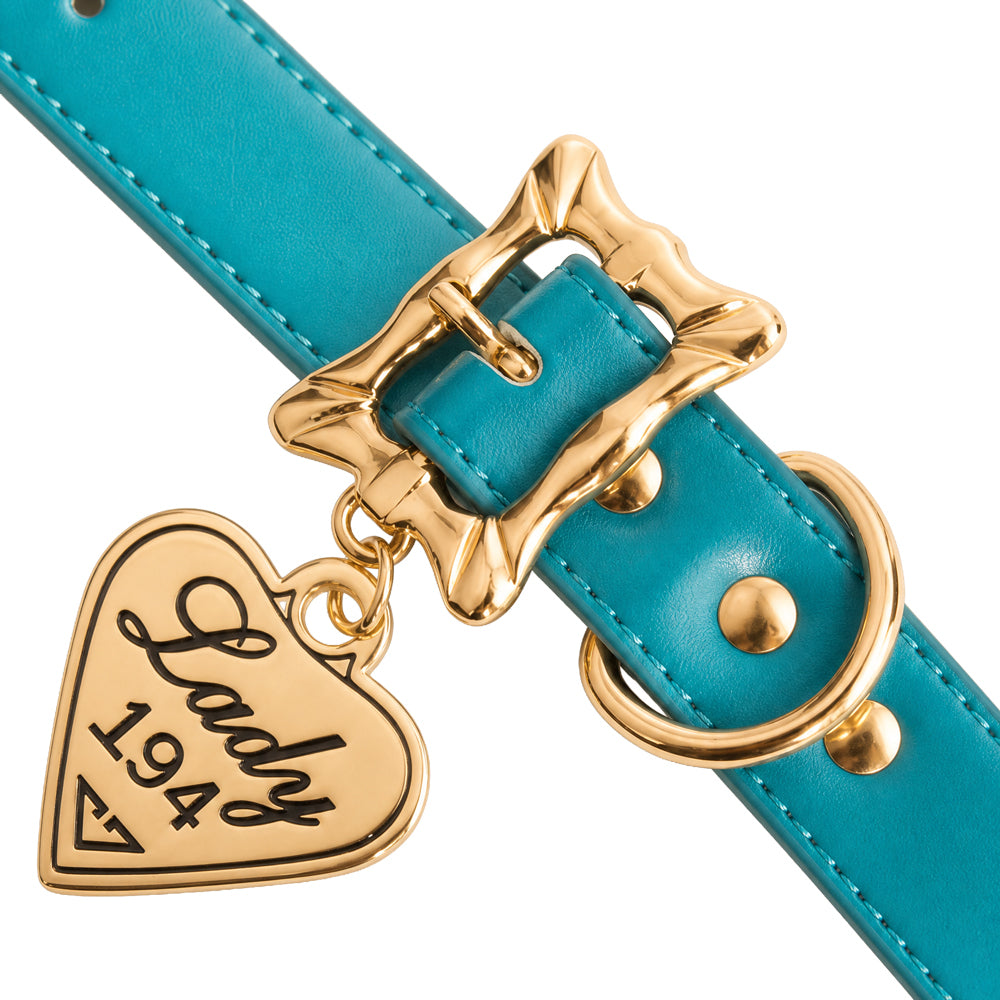 Lady and the Tramp Collar Movie Replica LADY 194 Heart Charm Dog Collars Vegan Leather Disney