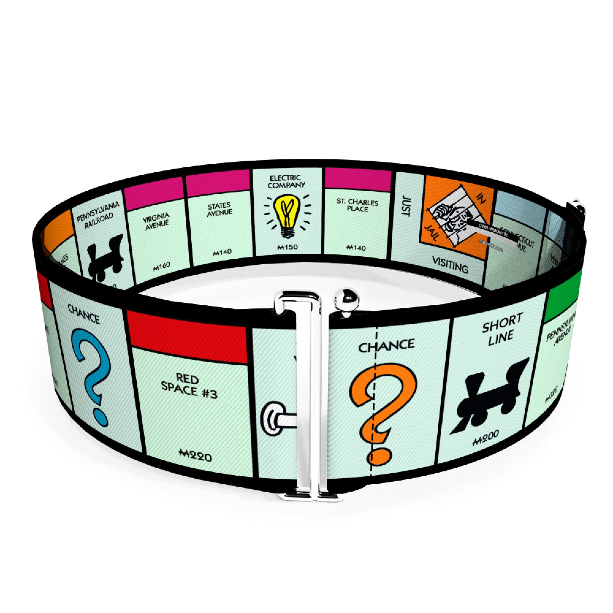 Cinch Waist Belt - Monopoly Game Board Space Blocks Womens Cinch Waist Belts Monopoly