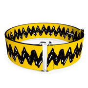 Cinch Waist Belt - Peanuts 75th Anniversary Charlie Brown Zig Zag Stripe Yellow/Black Womens Cinch Waist Belts Peanuts