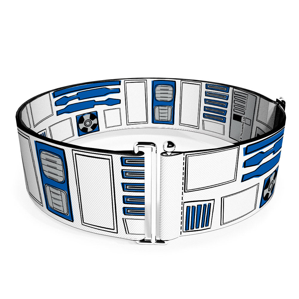 Cinch Waist Belt - Star Wars R2-D2 Bounding Parts3 White/Black/Blue/Gray Womens Cinch Waist Belts Star Wars