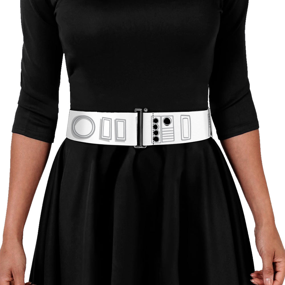 Cinch Waist Belt - Star Wars Stormtroopers Utility Belt Bounding White/Black/Grays Womens Cinch Waist Belts Star Wars