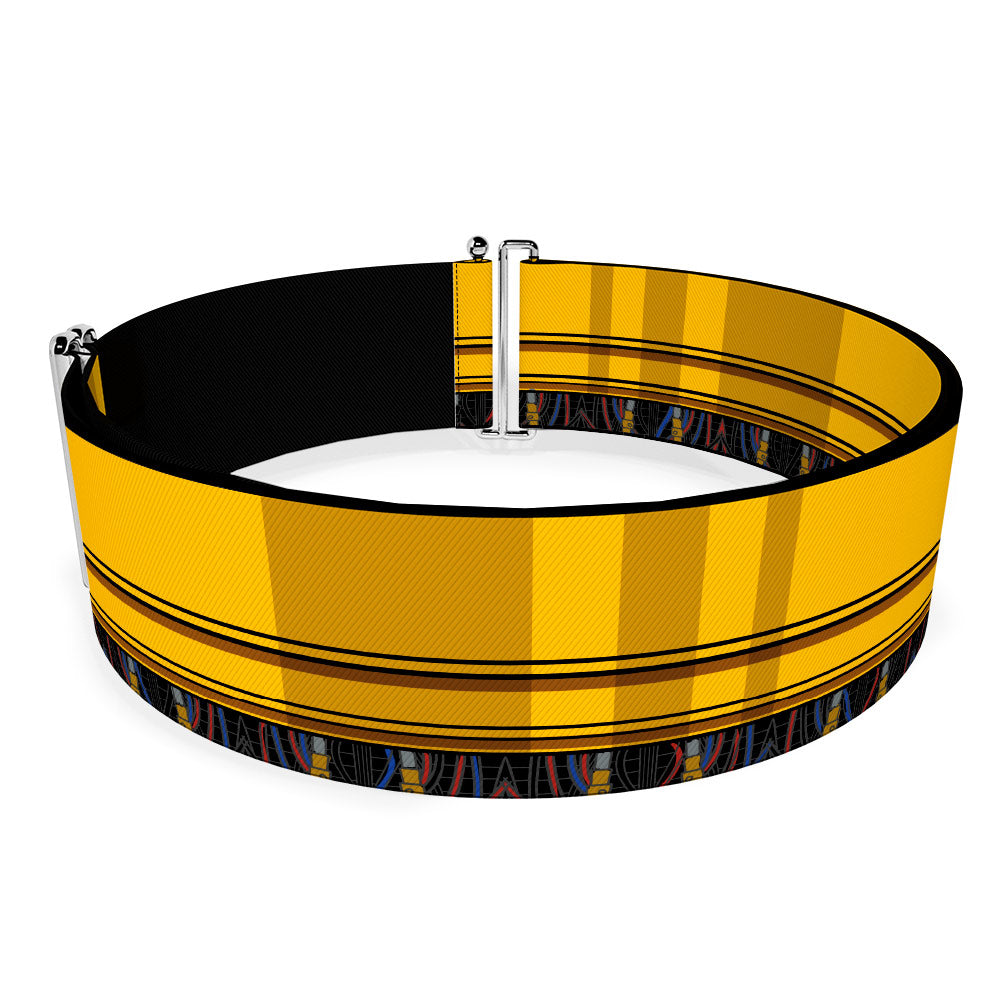 Cinch Waist Belt - Star Wars C-3PO Wires Bounding Yellows/Black/Multi Color Womens Cinch Waist Belts Star Wars