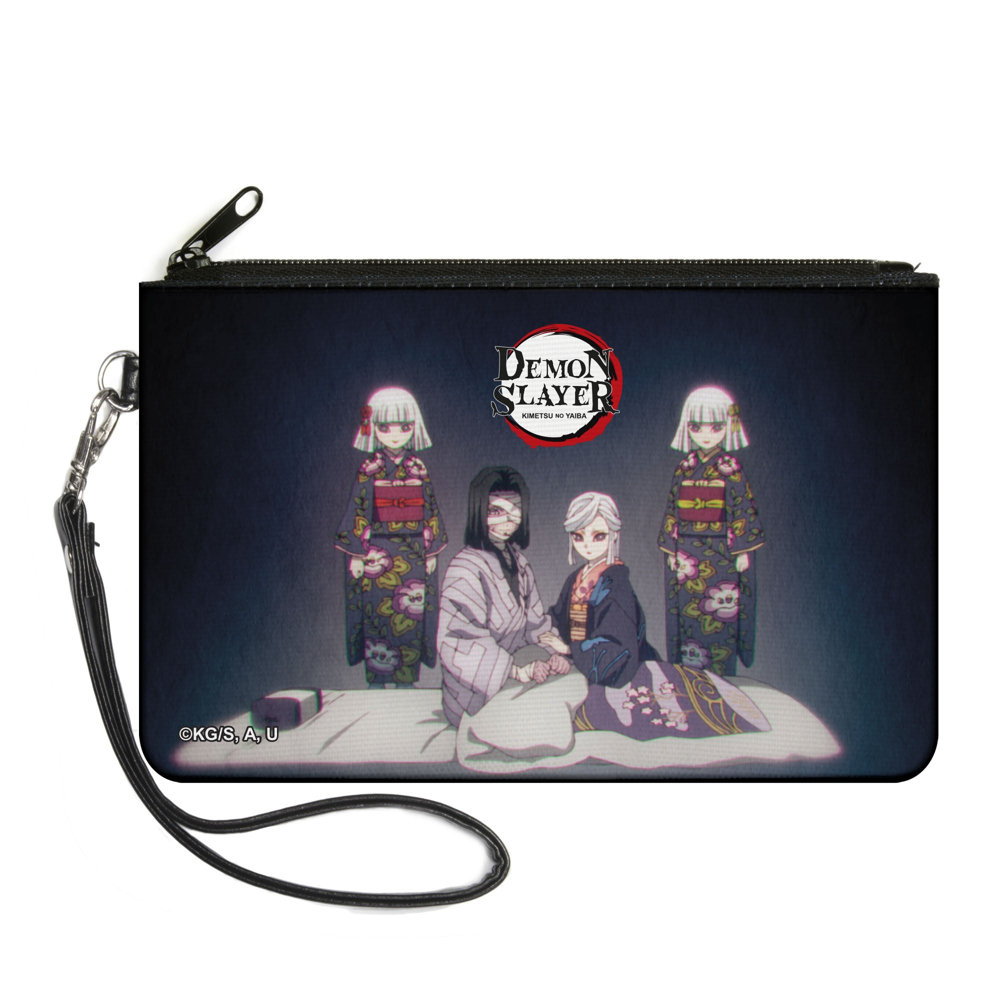 Canvas Zipper Wallet - LARGE - Demon Slayer Ubuyashiki Parents and Two Daughters Family Pose Canvas Zipper Wallets Demon Slayer