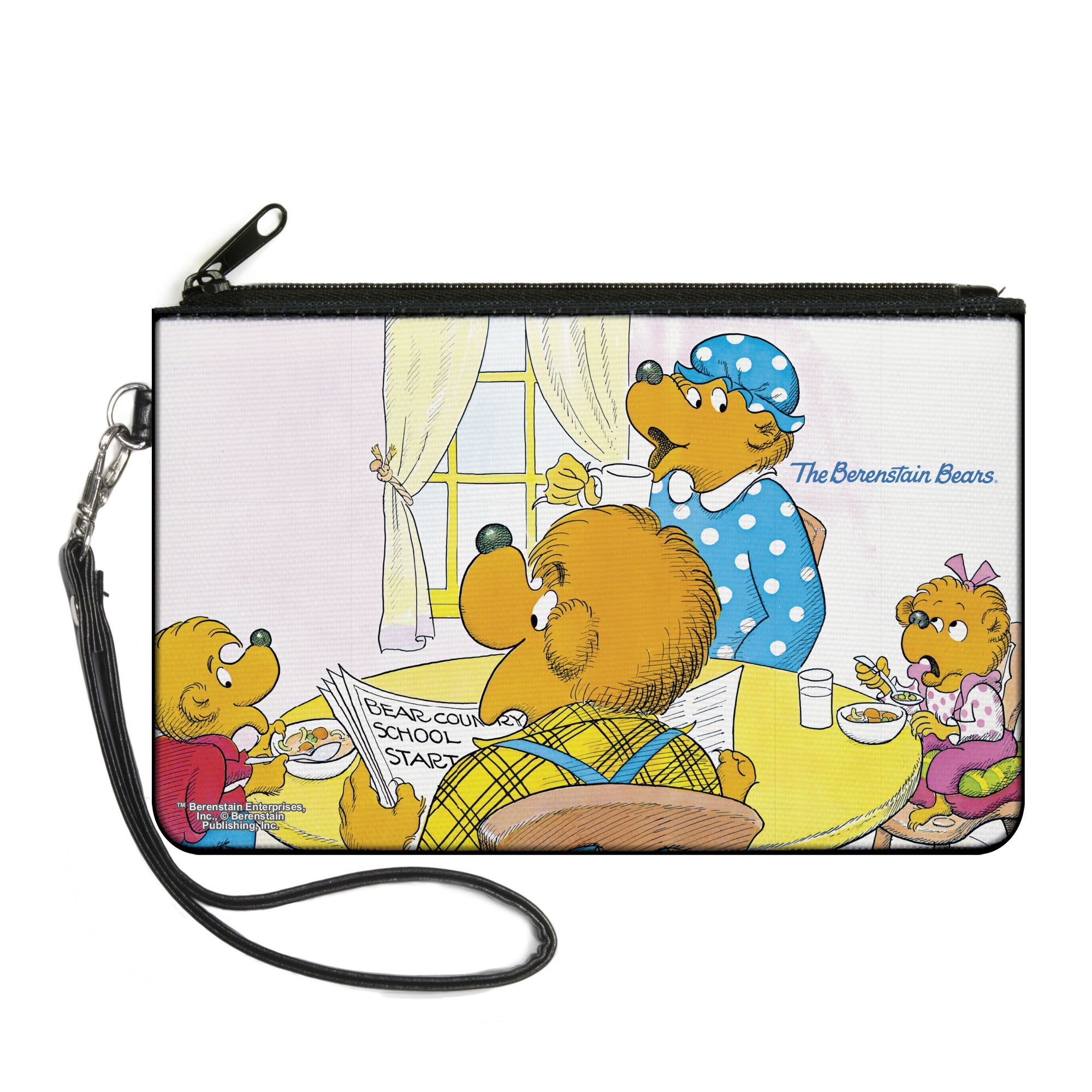 Canvas Zipper Wallet - LARGE - The Berenstain Bears Family Breakfast Table Pose Canvas Zipper Wallets The Berenstain Bears