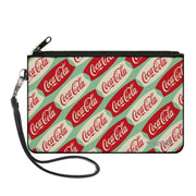 Canvas Zipper Wallet - LARGE - Coca-Cola Script Marquee Logo Green/Red/White Canvas Zipper Wallets Coca-Cola