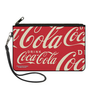Canvas Zipper Wallet - LARGE - DRINK COCA-COLA Close-Up Red/White Canvas Zipper Wallets Coca-Cola
