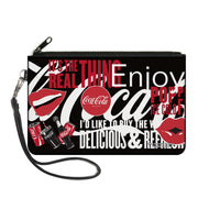 Canvas Zipper Wallet - LARGE - Coca-Cola IT'S THE REAL THING Collage Black/Red/White Canvas Zipper Wallets Coca-Cola