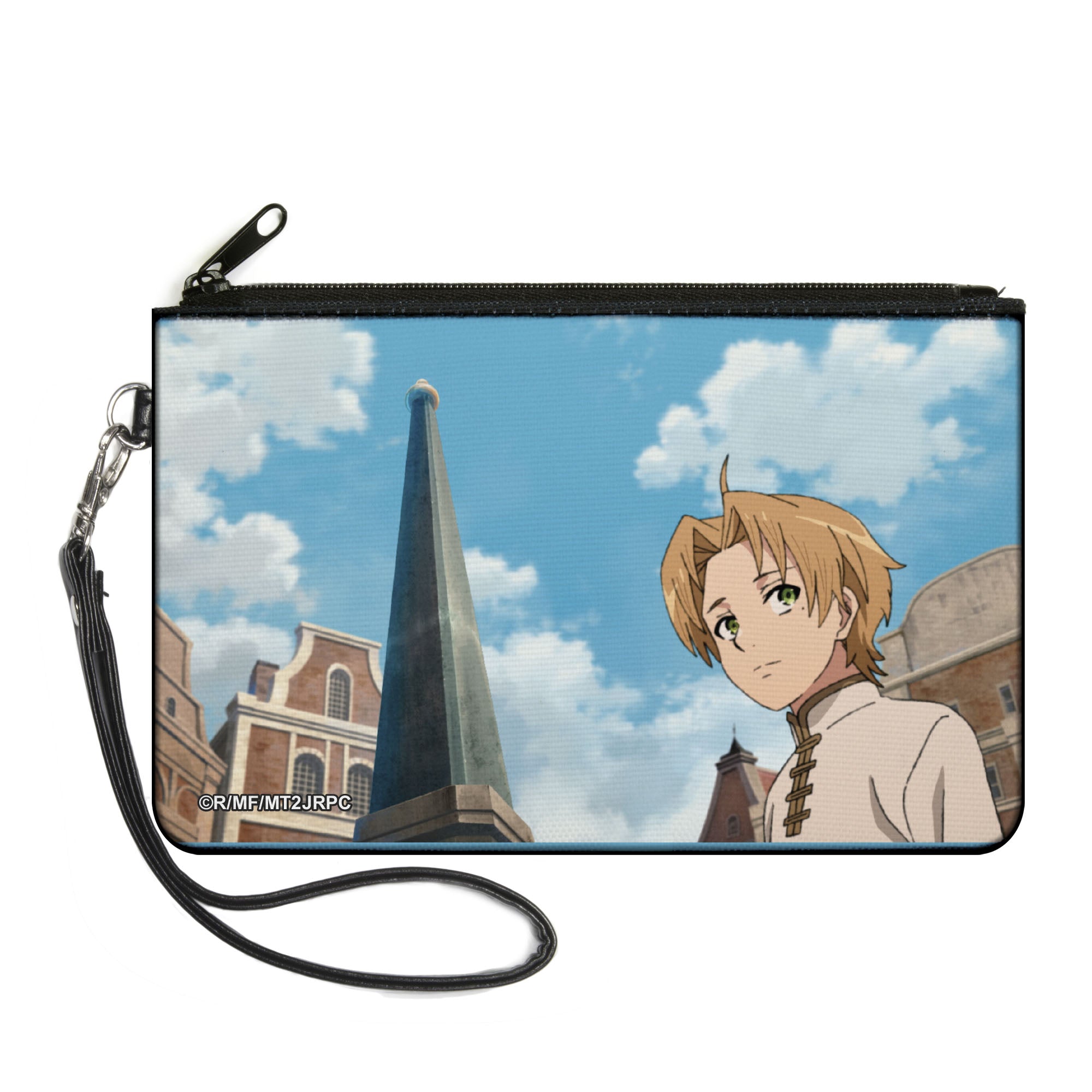 Canvas Zipper Wallet - LARGE - Mushoku Tensei Rudeus Greyrat Academy Campus Scene Canvas Zipper Wallets Mushoku Tensei Jobless Reincarnation