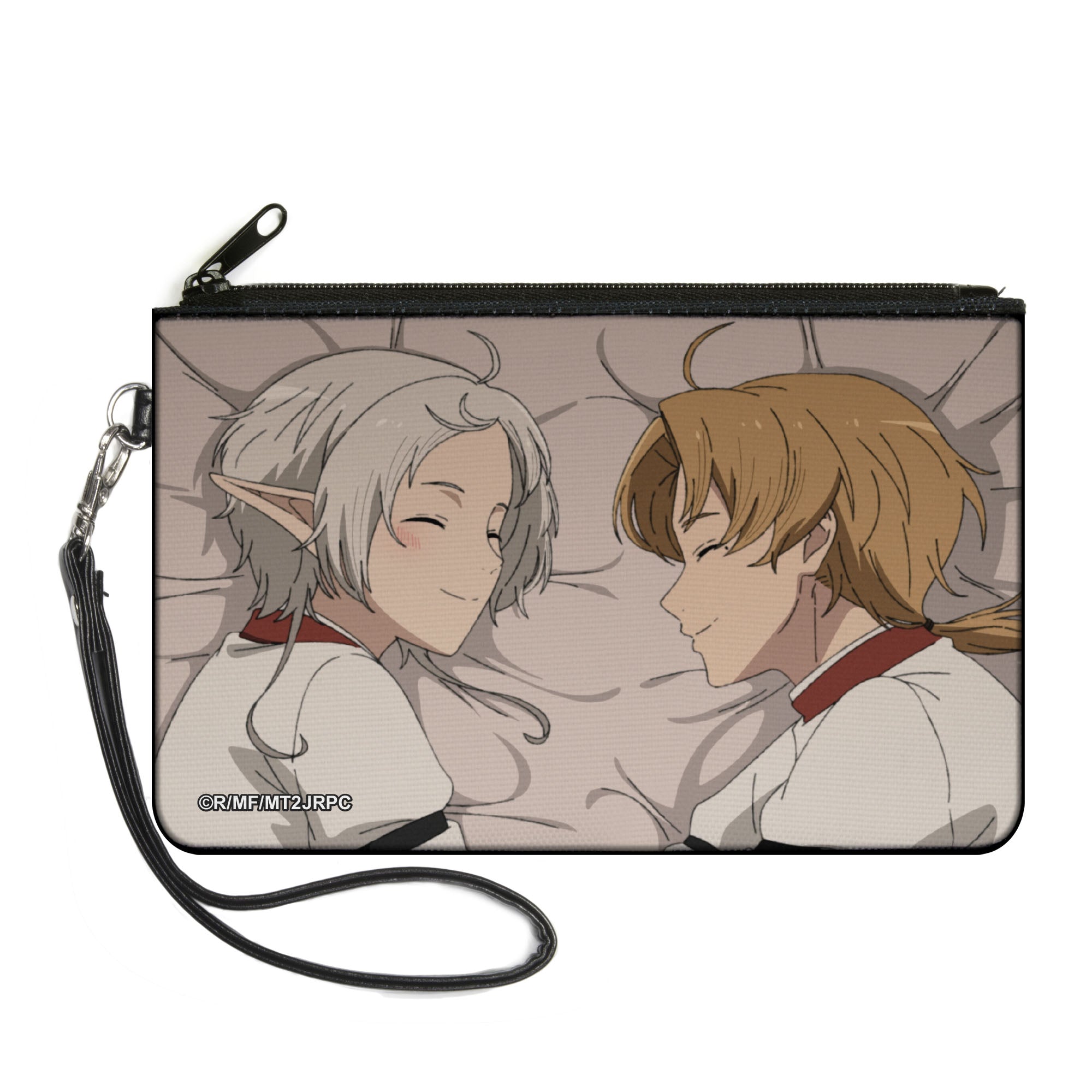 Canvas Zipper Wallet - LARGE - Mushoku Tensei Sylphiette and Rudeus Greyrat Sleeping Canvas Zipper Wallets Mushoku Tensei Jobless Reincarnation