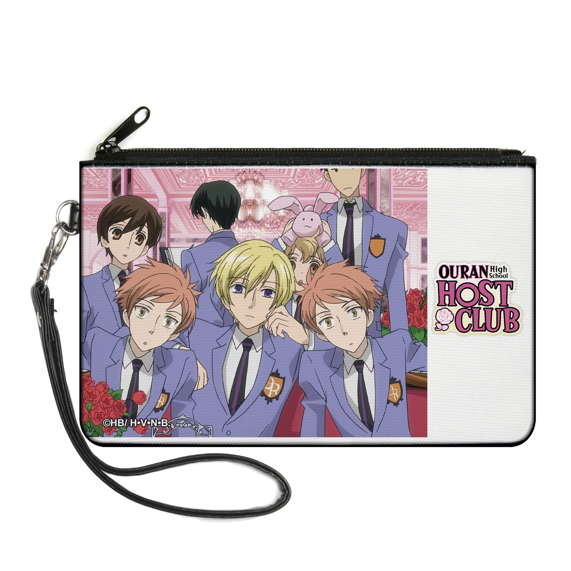 Canvas Zipper Wallet - LARGE - OURAN HIGH SCHOOL HOST CLUB Group Pose and Title Logo Canvas Zipper Wallets Ouran High School Host Club