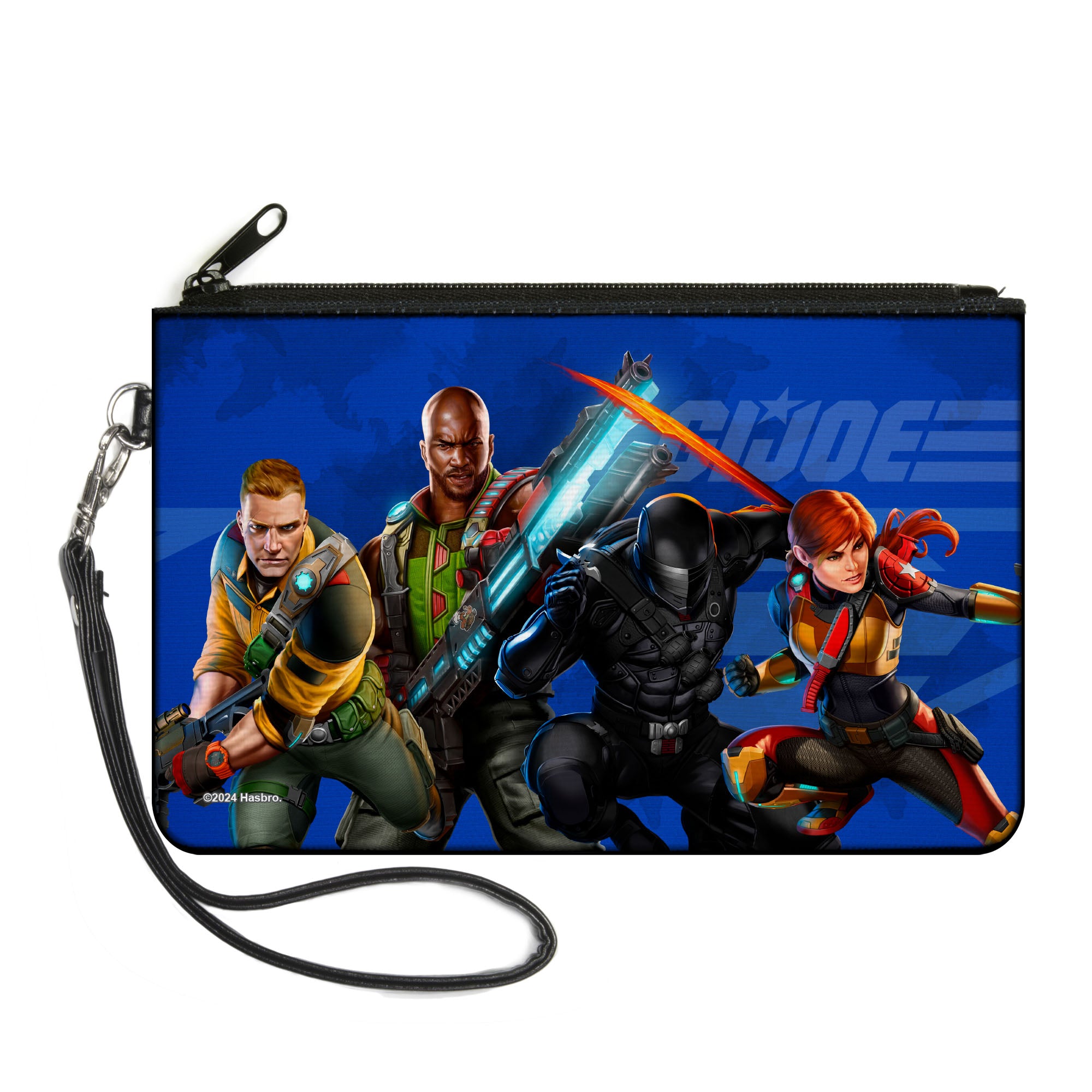 Canvas Zipper Wallet - LARGE - GI Joe Unit Agents Group Pose and Logo Blues Canvas Zipper Wallets GI Joe