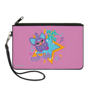 Canvas Zipper Wallet - LARGE - Furby Purple Furby NOH-LAH WAH-TEE Star Pose Pink/Multi Color Canvas Zipper Wallets Furby