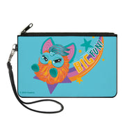 Canvas Zipper Wallet - LARGE - Furby Orange Furby BIG FUN Sliding Pose Blue Canvas Zipper Wallets Furby