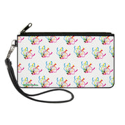 Canvas Zipper Wallet - LARGE - Invader Zim Triple GIR Pose Stack White/Multi Color Canvas Zipper Wallets Invader Zim