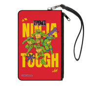 Canvas Zipper Wallet - LARGE - Teenage Mutant Ninja Turtles NINJA TOUGH Group Pose Red/Yellow Canvas Zipper Wallets Teenage Mutant Ninja Turtles