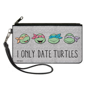Canvas Zipper Wallet - LARGE - Teenage Mutant Ninja Turtles I ONLY DATE TURTLES Expressions Grays Canvas Zipper Wallets Teenage Mutant Ninja Turtles