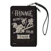 Canvas Zipper Wallet - LARGE - TEENAGE MUTANT NINJA TURTLES Est. 1984 Action Poses Black/White Canvas Zipper Wallets Teenage Mutant Ninja Turtles