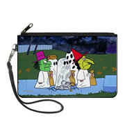 Canvas Zipper Wallet - LARGE - Peanuts Gang Halloween Trick or Treat Group Pose Canvas Zipper Wallets Peanuts