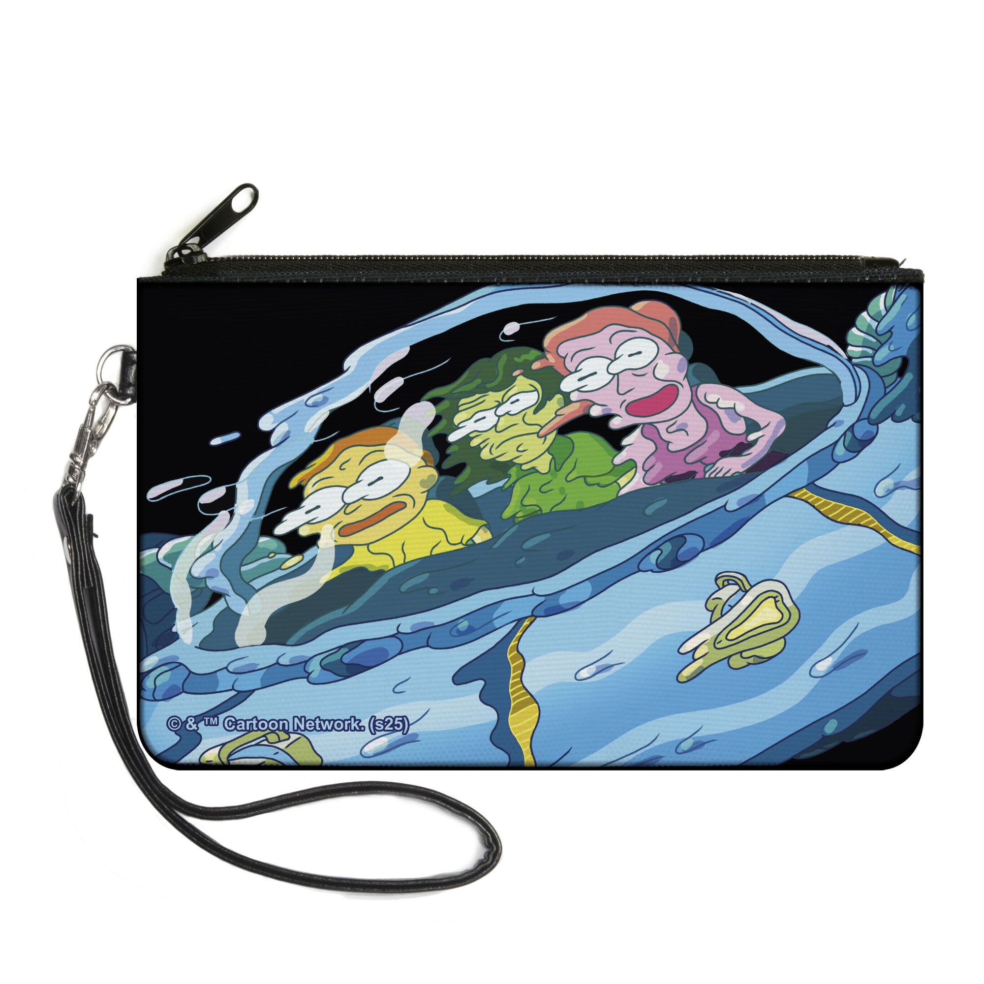 Canvas Zipper Wallet - LARGE - Rick and Morty Morty Bruce Summer Ship Melt Scene Canvas Zipper Wallets Rick and Morty