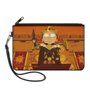 Canvas Zipper Wallet - LARGE - Rick and Morty King Mortaniel Sword Scene Canvas Zipper Wallets Rick and Morty