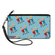 Canvas Zipper Wallet - LARGE - South Park Terrance and Phillip Hugging Pose Blue Canvas Zipper Wallets South Park