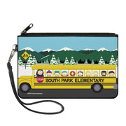 Canvas Zipper Wallet - LARGE - SOUTH PARK ELEMENTARY School Bus Group Pose Mountain Scene Canvas Zipper Wallets South Park