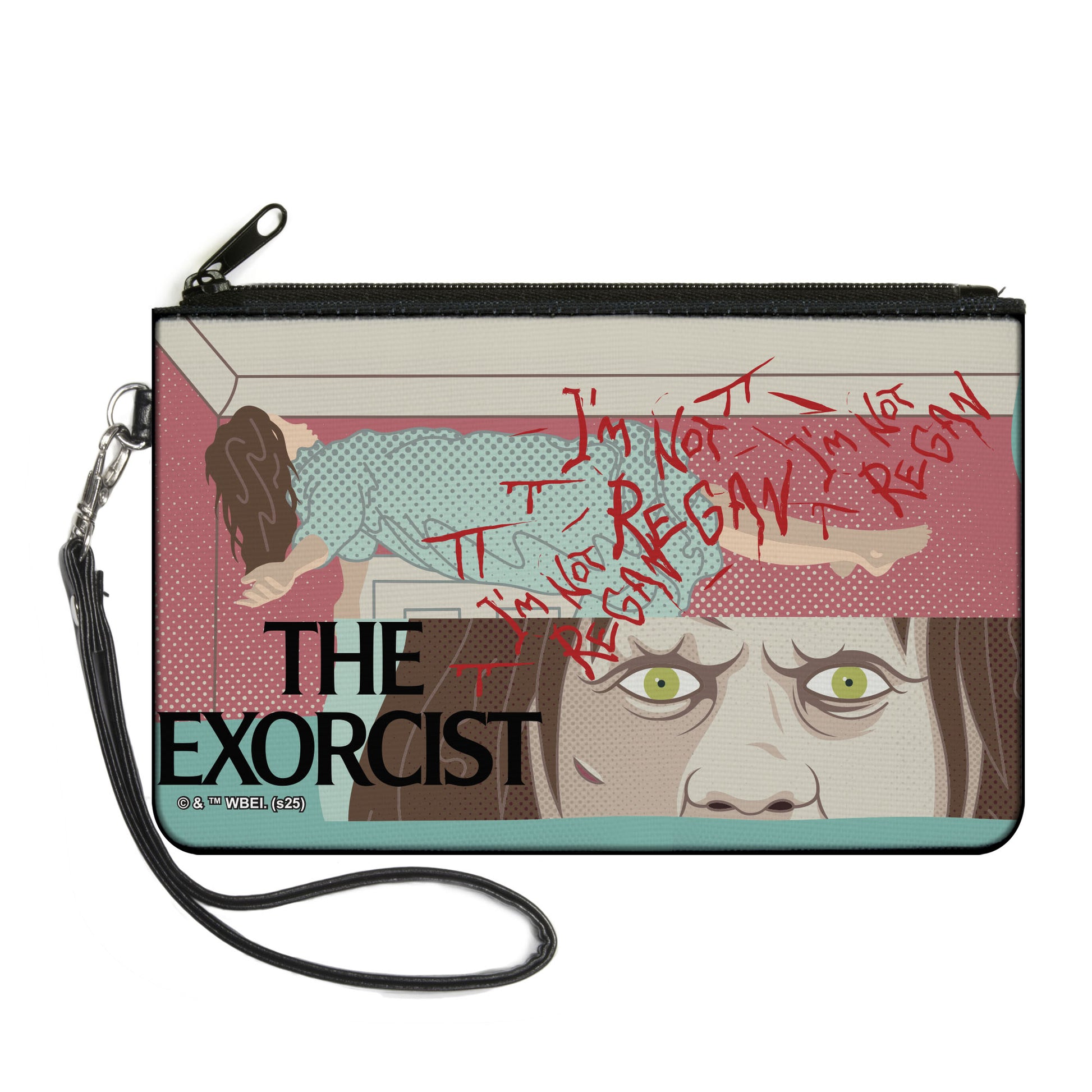 Canvas Zipper Wallet - LARGE - THE EXORCIST I'M NOT REGAN Elevation Pose and Face Art Canvas Zipper Wallets The Exorcist
