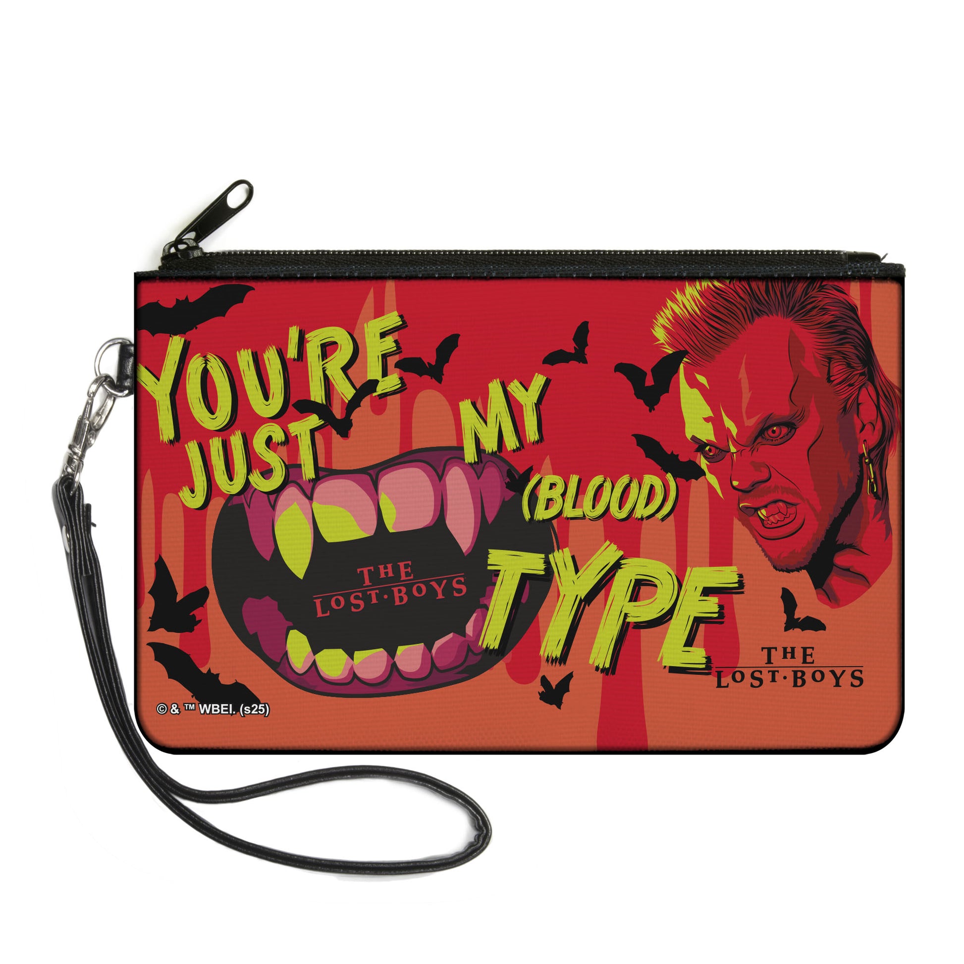 Canvas Zipper Wallet - LARGE - The Lost Boys YOU'RE JUST MY BLOOD TYPE David Pose Reds/Yellows Canvas Zipper Wallets The Lost Boys
