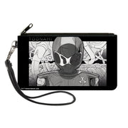Canvas Zipper Wallet - LARGE - TOONAMI Robot TOM Sketch Pose Black/Grays Canvas Zipper Wallets Toonami