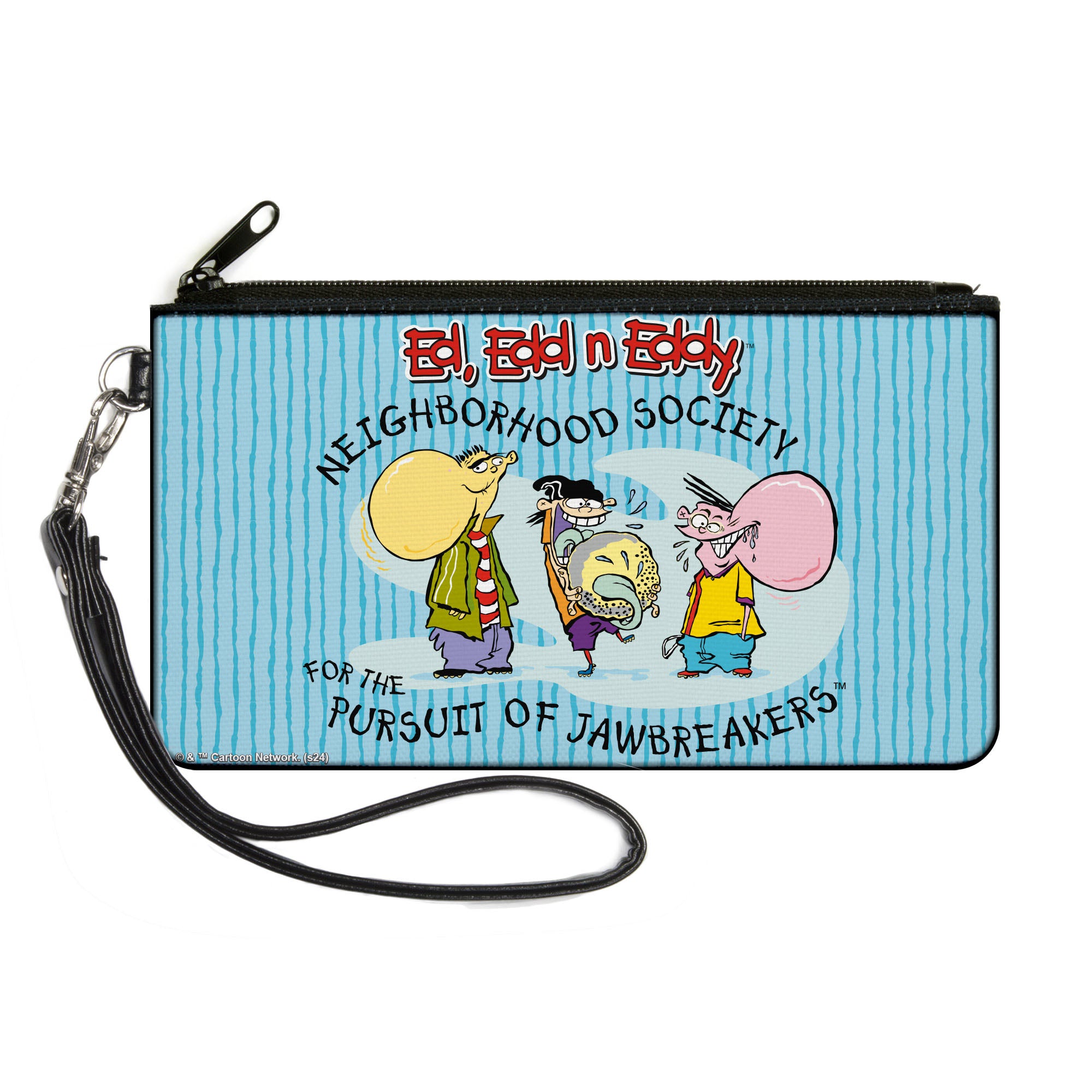 Canvas Zipper Wallet - LARGE - ED EDD N EDDY JAWBREAKERS Pose and Title Logo Blues Canvas Zipper Wallets Ed, Edd n Eddy