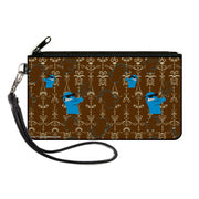 Canvas Zipper Wallet - LARGE - Foster's Home for Imaginary Friends Bloo Poses Black/White Canvas Zipper Wallets Foster's Home for Imaginary Friends