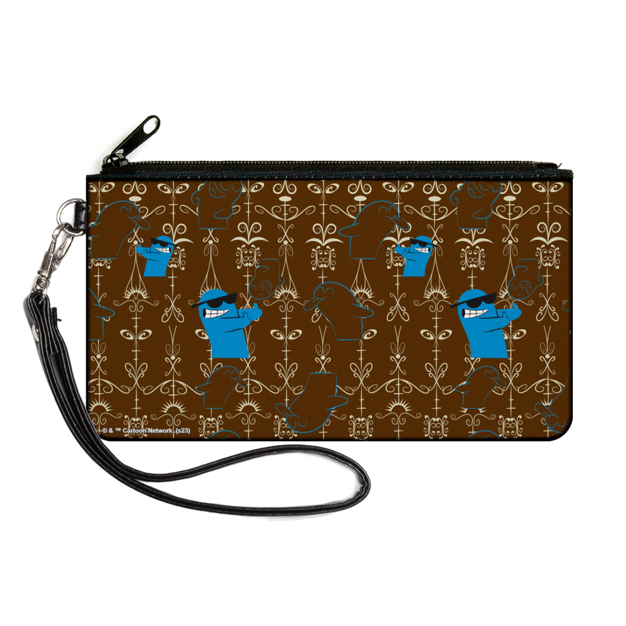 Canvas Zipper Wallet - LARGE - Foster's Home for Imaginary Friends Bloo Poses Black/White Canvas Zipper Wallets Foster's Home for Imaginary Friends